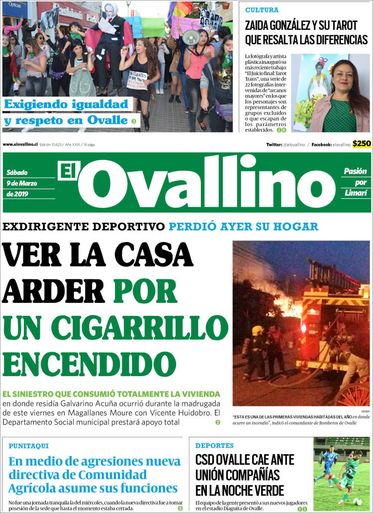 Portada de El Ovallino (Chile)