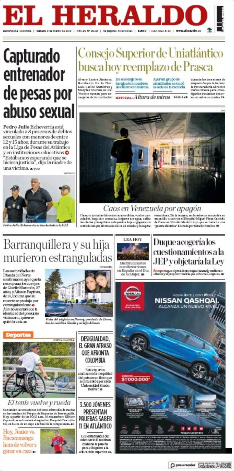 Portada de El Heraldo (Colombia)