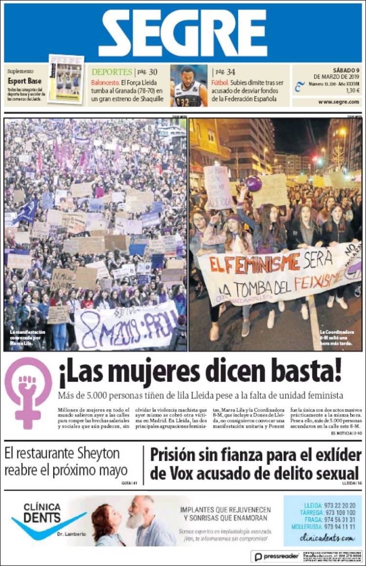 Portada de Segre  (Espa&ntilde;a)