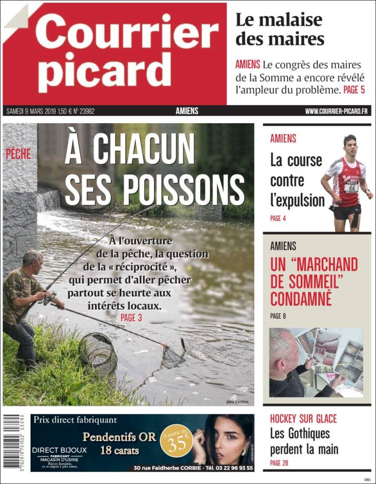 Portada de Courrier Picard (Francia)