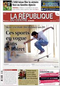 Portada de La République du Centre (Francia)