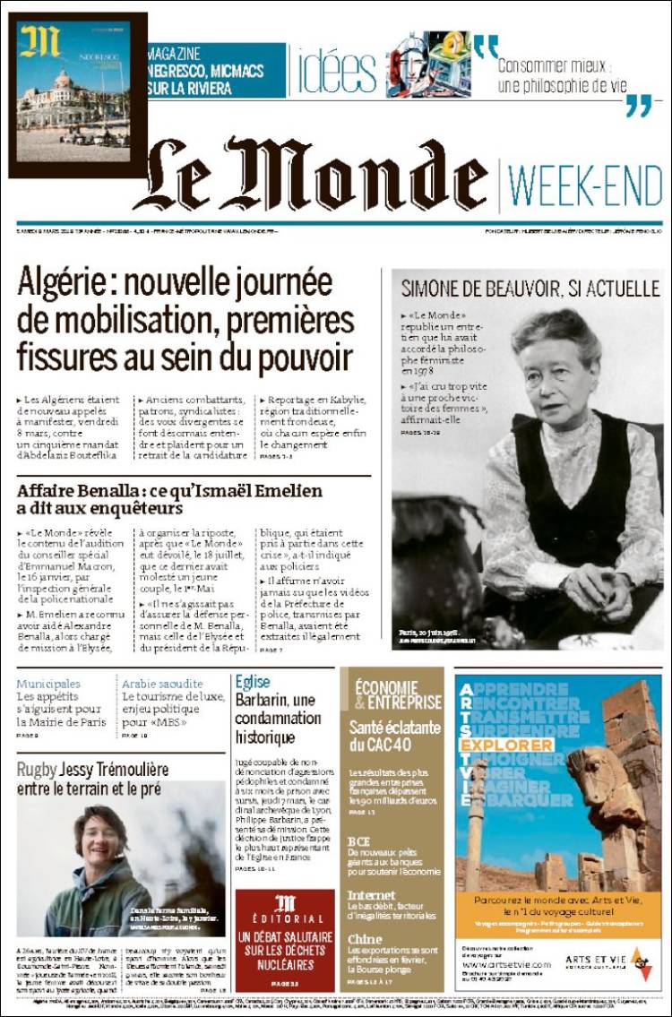 Portada de Le Monde (Francia)