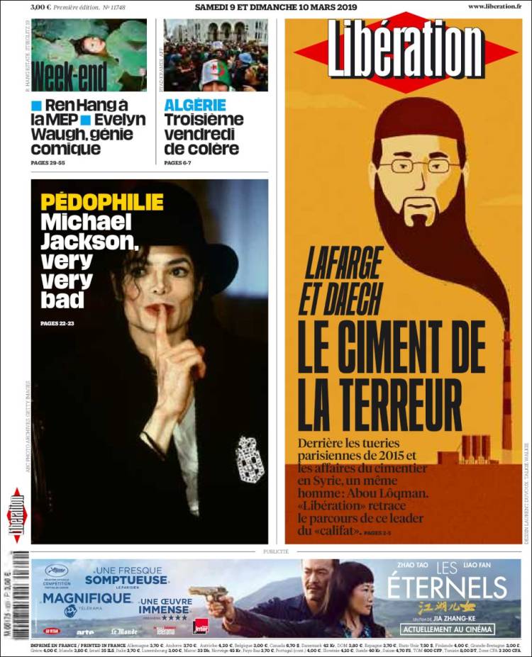 Portada de Libération (Francia)