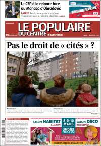 Portada de Le Populaire du Centre (Francia)