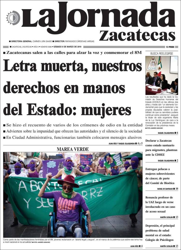 Portada de Jornada de Zacatecas (M&eacute;xico)