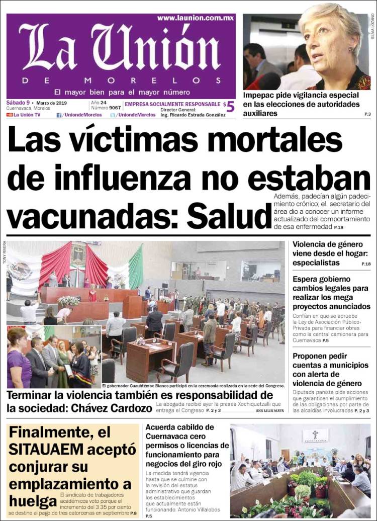 Portada de La Unión de Morelos (M&eacute;xico)
