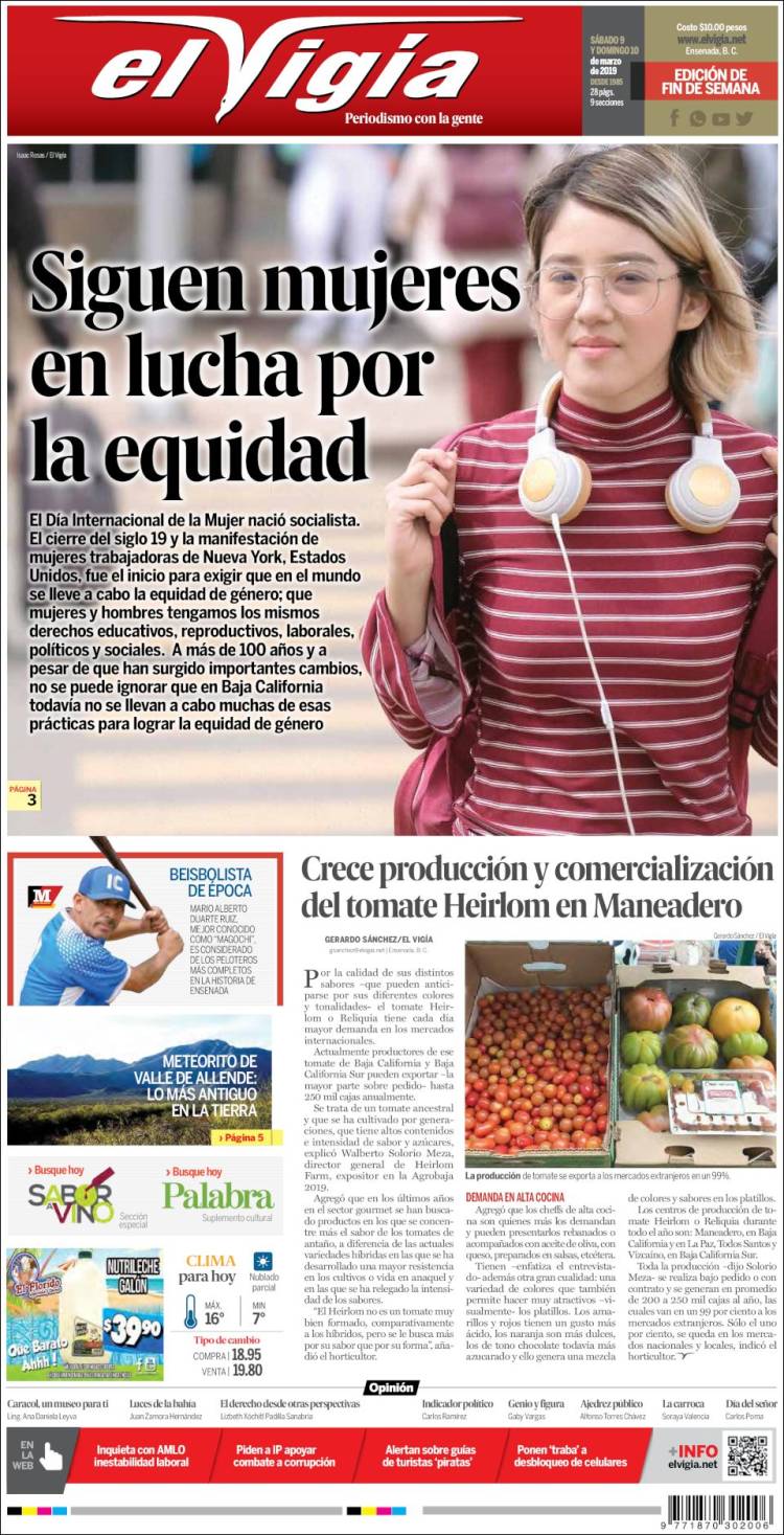 Portada de El Vigía (M&eacute;xico)