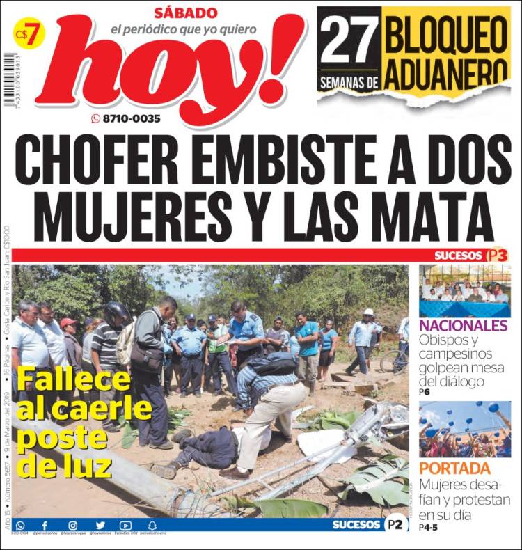 Portada de Hoy (Nicaragua)