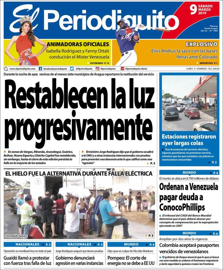 Portada de Periodiquito de Aragua (Venezuela)