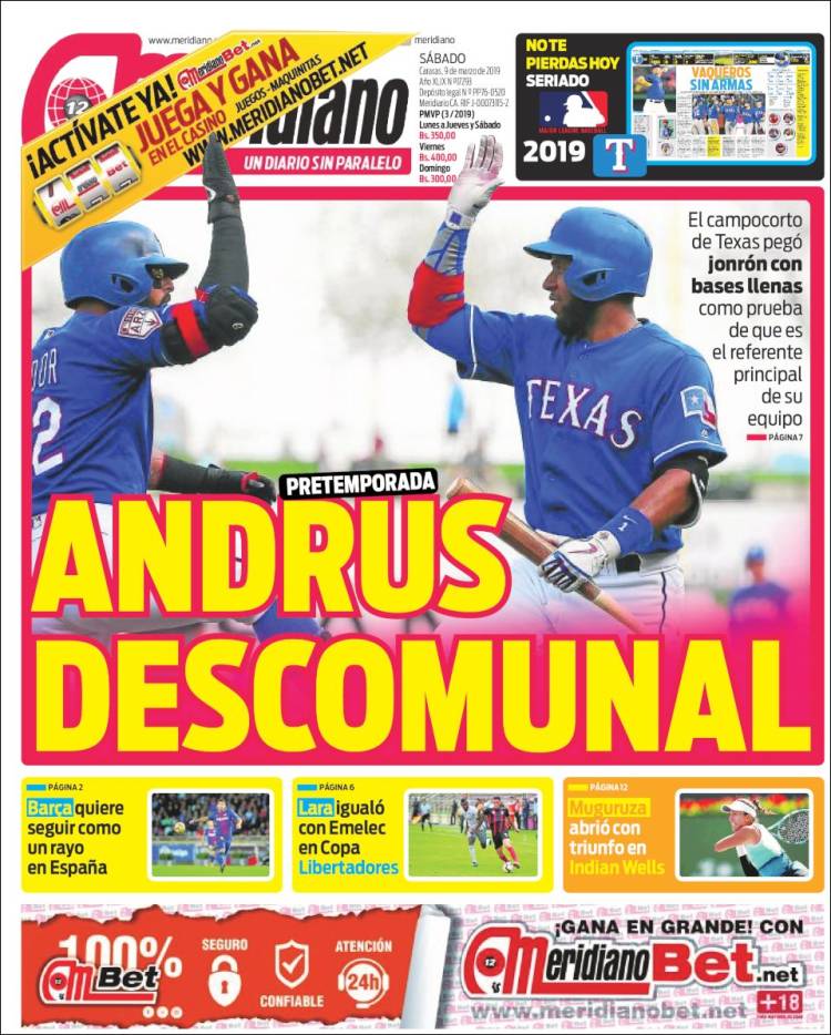 Portada de Meridiano (Venezuela)