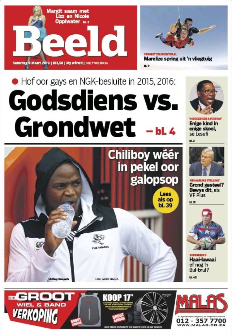 Portada de Beeld (Sud&aacute;frica)