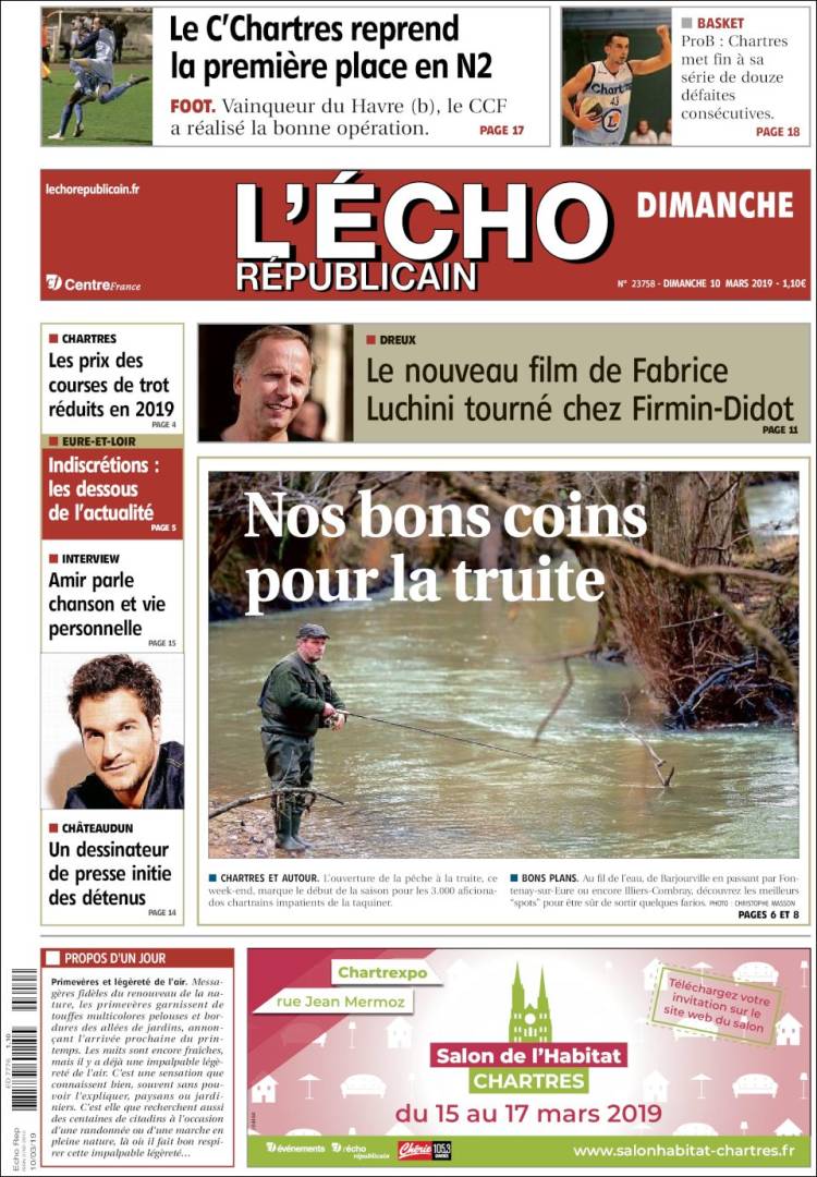Portada de L'Echo Républicain (Francia)