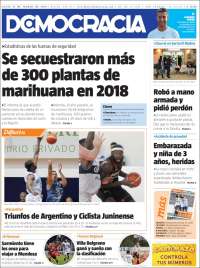 Portada de Diario Democracia (Argentina)