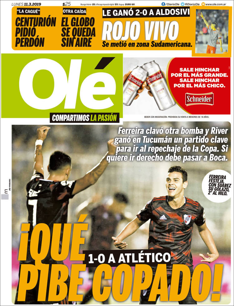 Portada de Olé (Argentina)