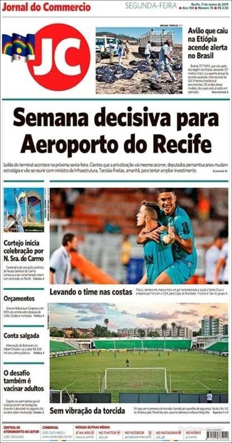 Portada de Jornal do Comércio (Brasil)