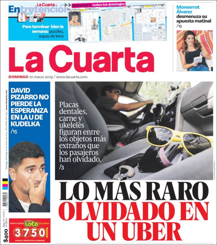 Portada de La Cuarta (Chile)