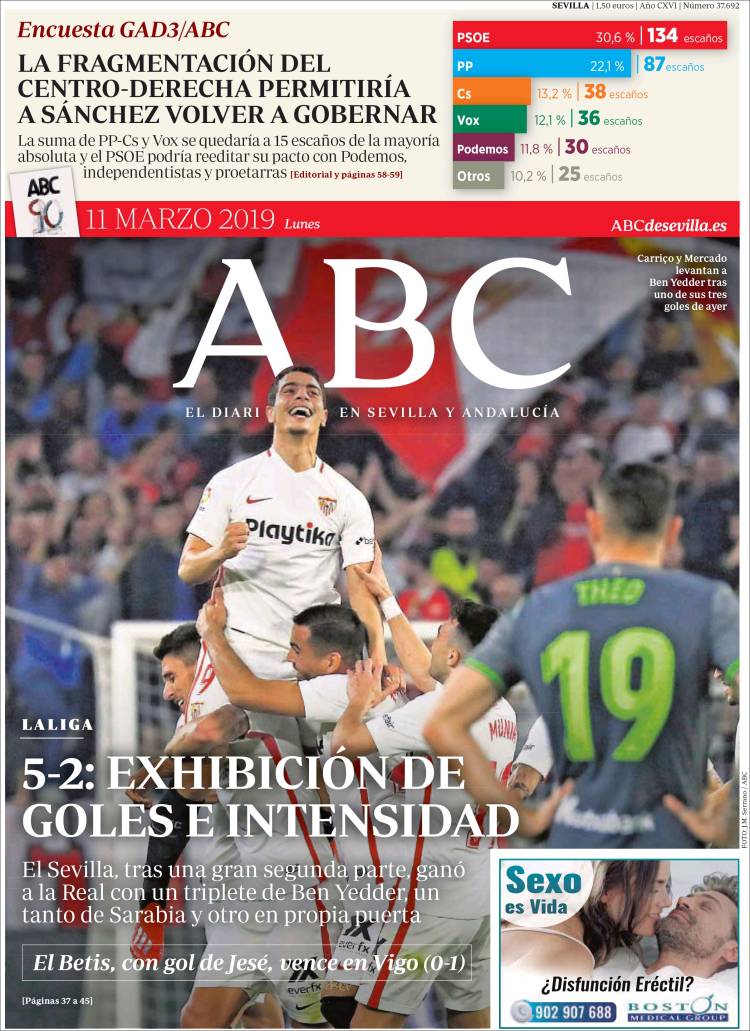 Portada de ABC - Sevilla (España)