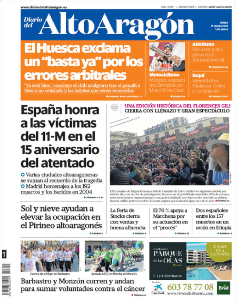 Portada de Diario del AltoAragón (España)