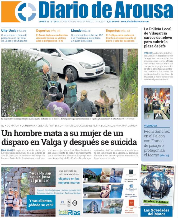 Portada de Diario de Arousa (España)