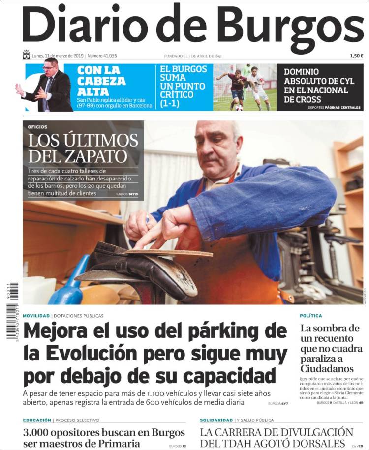 Portada de Diario de Burgos (España)