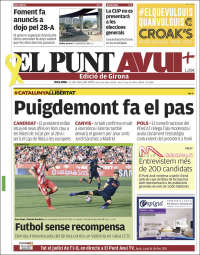 Portada de El Punt Avui - Girona (España)