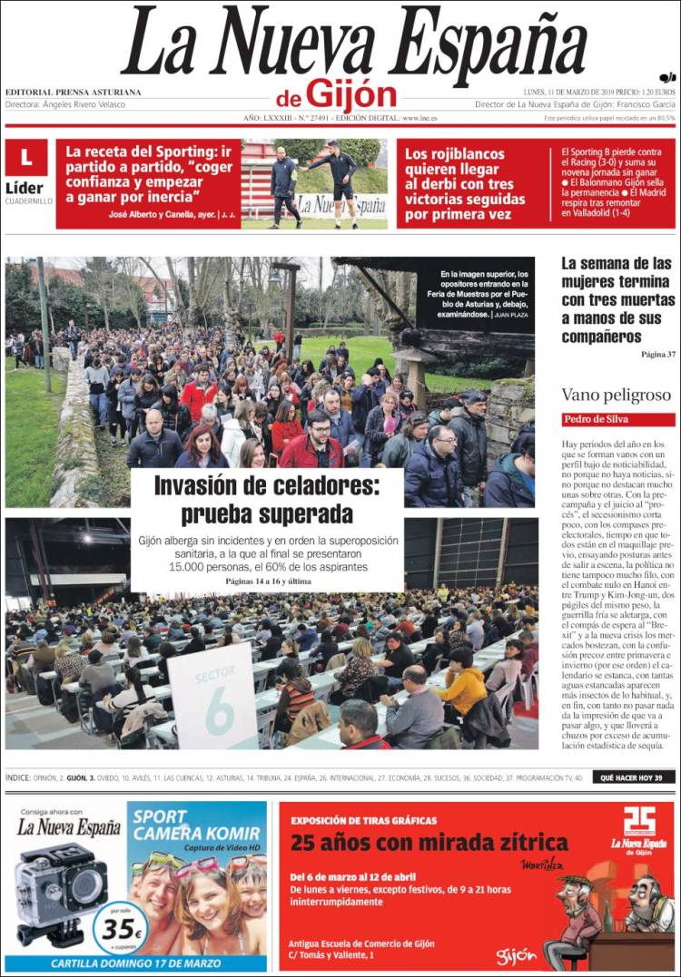 Portada de La Nueva España - Gijón (España)