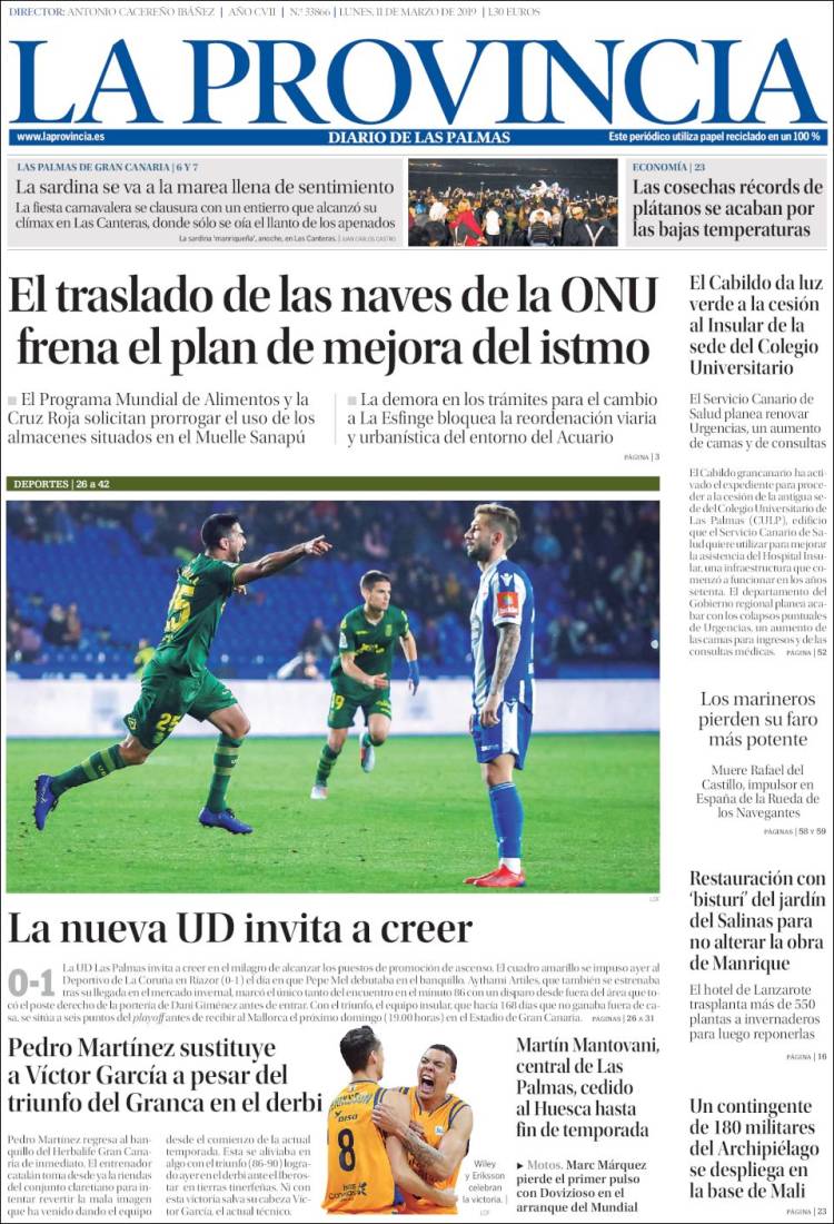 Portada de La Provincia (España)