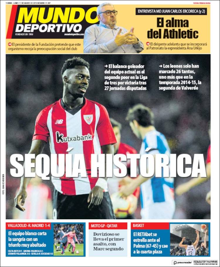 Portada de Mundo Deportivo Bizkaia (España)