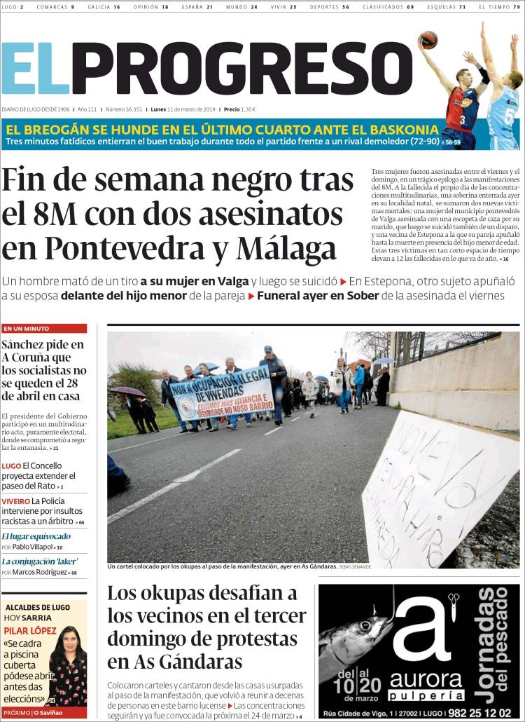 Portada de El Progreso (España)