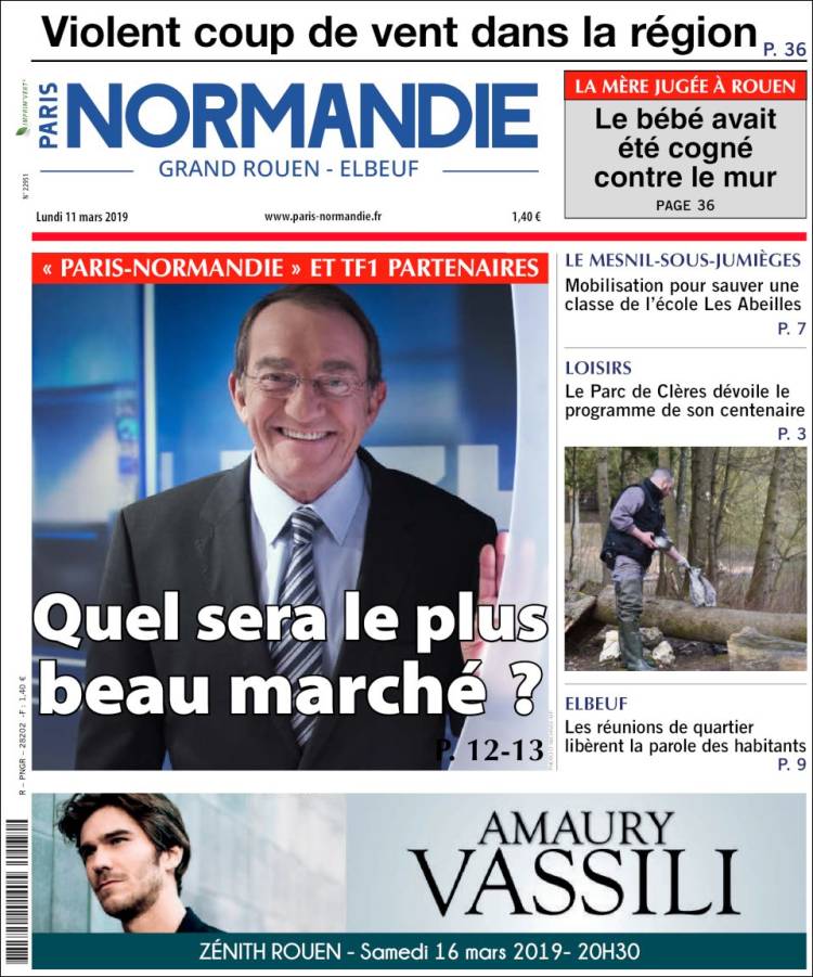 Portada de Paris Normandie (Francia)