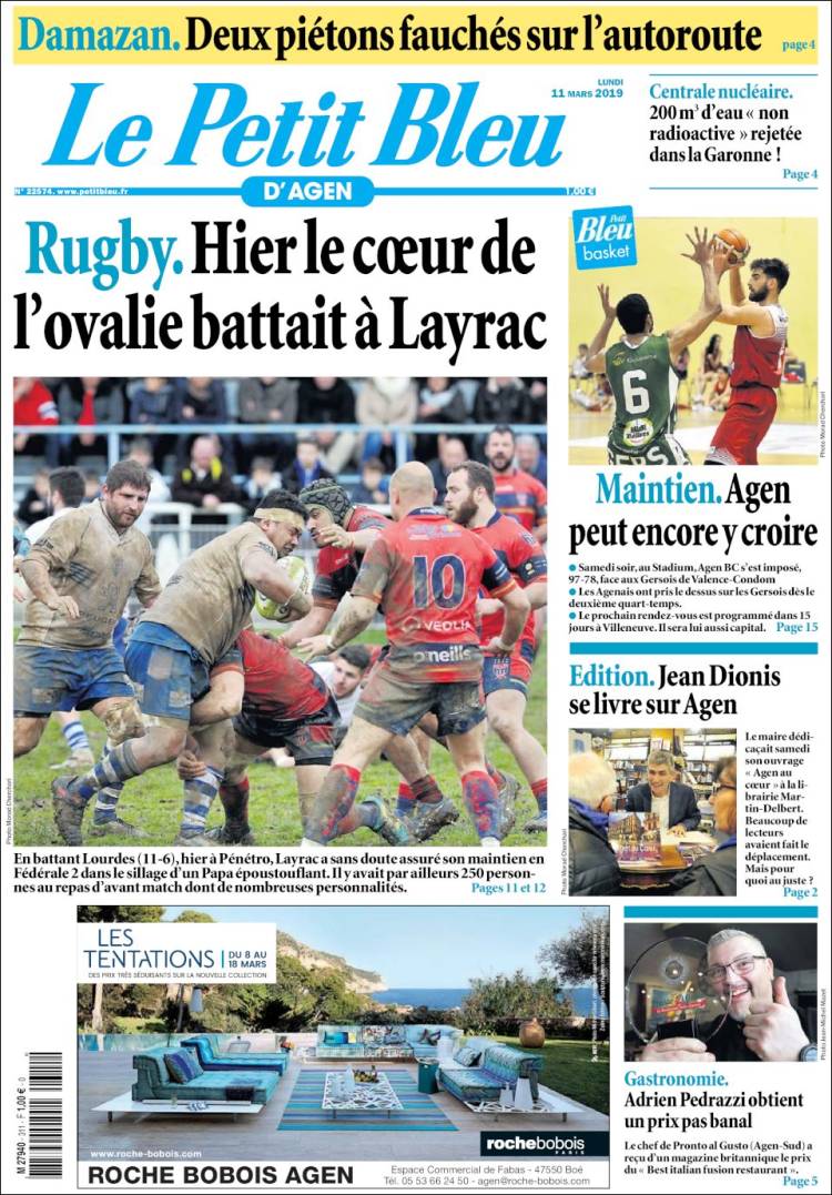 Portada de Le Petit Bleu (Francia)