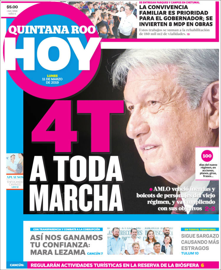 Portada de Quintana Roo HOY (M&eacute;xico)