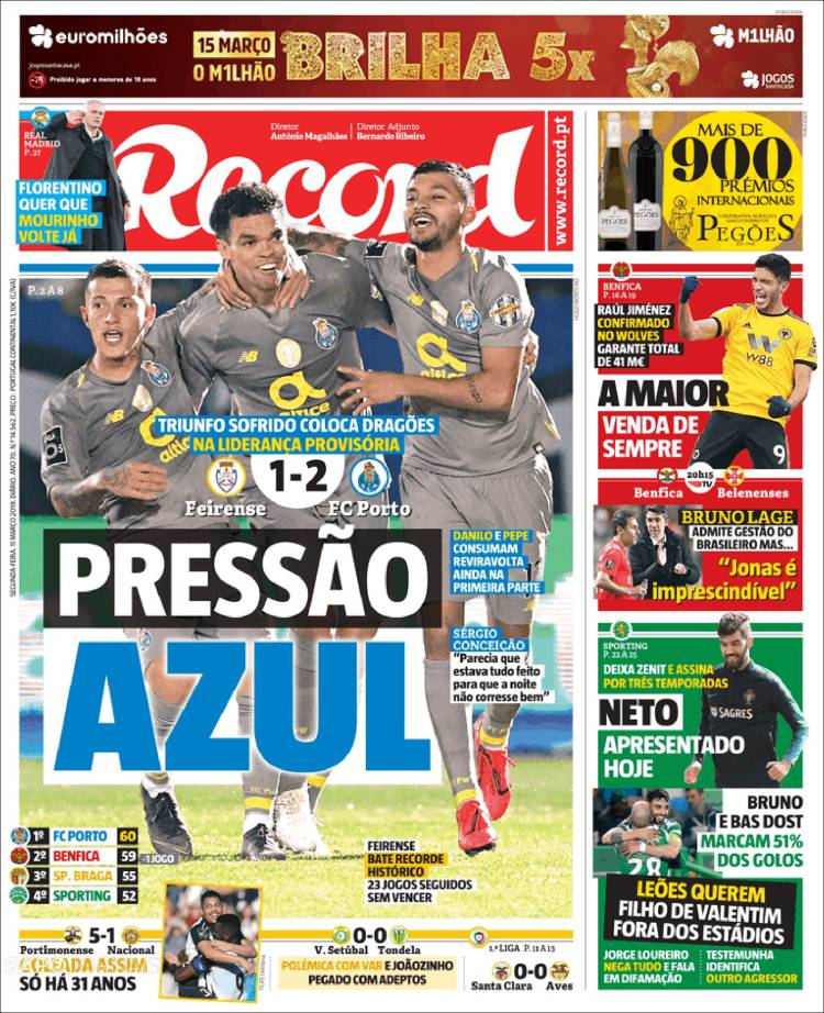 Portada de Record (Portugal)