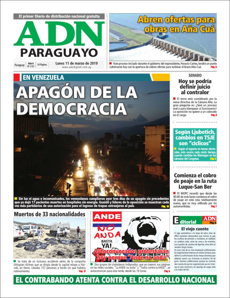 Portada de ADN Paraguayo (Paraguay)