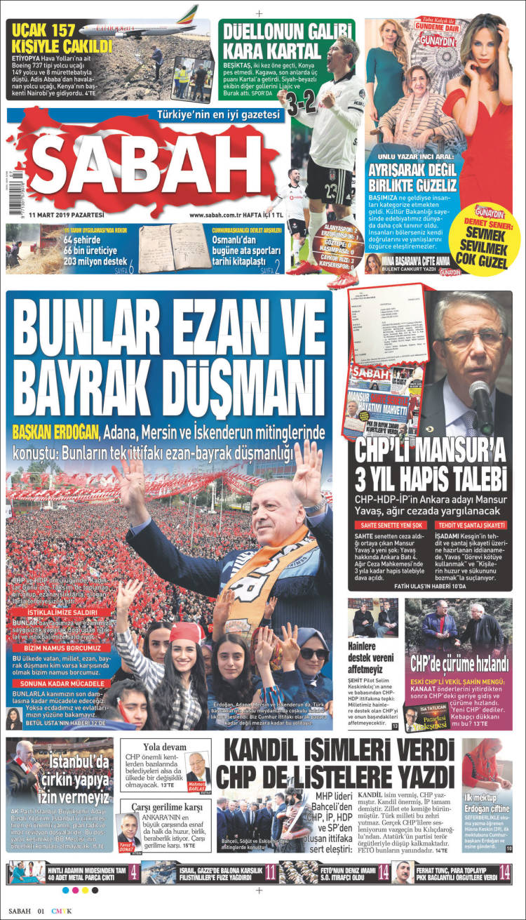 Portada de Sabah (Turqu&iacute;a)