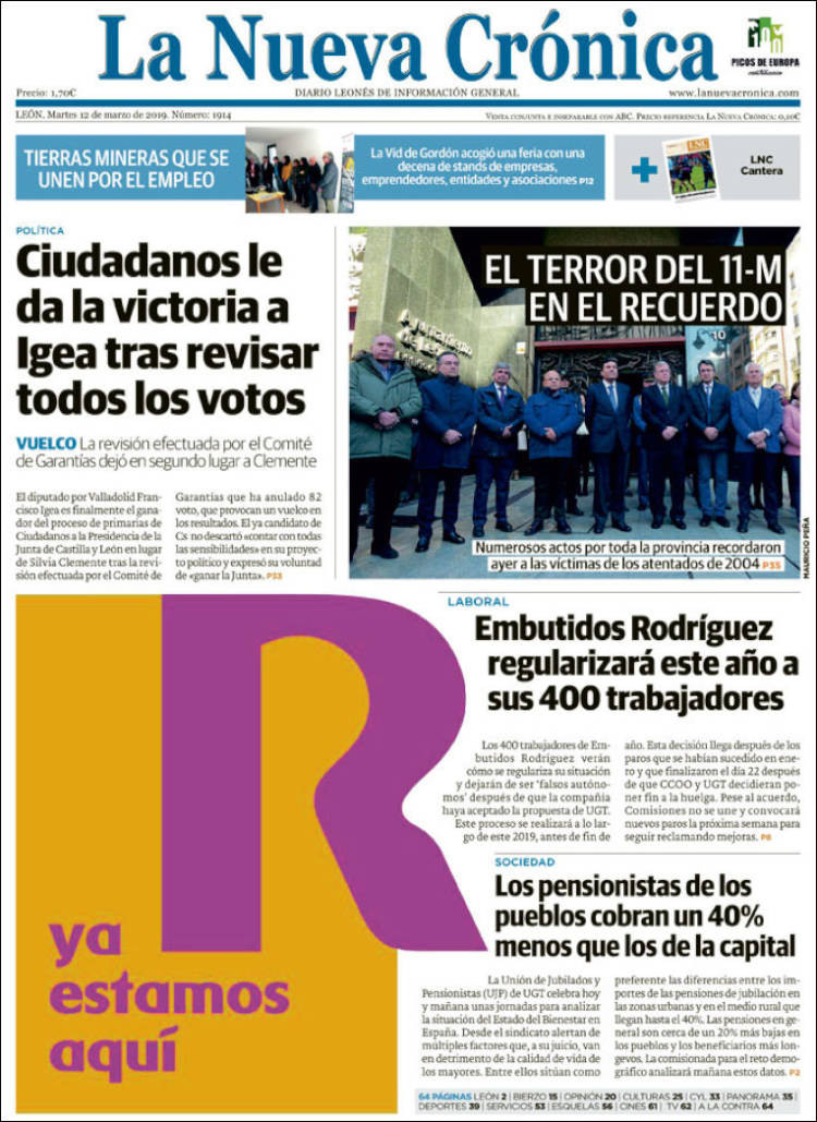 Portada de La Nueva Crónica (España)