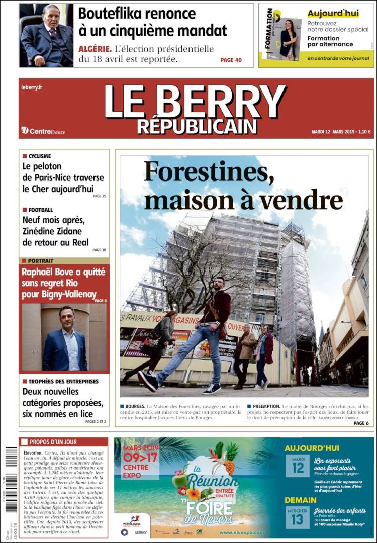 Portada de Berry Republicain (Francia)