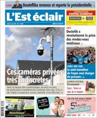 Portada de L'Est Eclair (Francia)