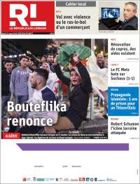 Portada de Le Republicain Lorrain (Francia)