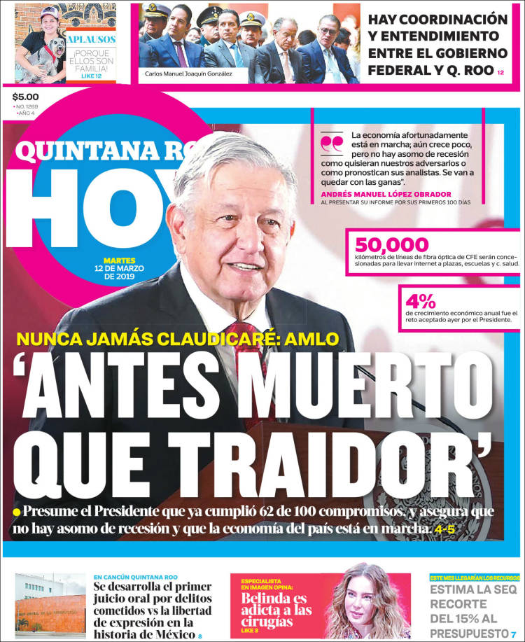 Portada de Quintana Roo HOY (México)