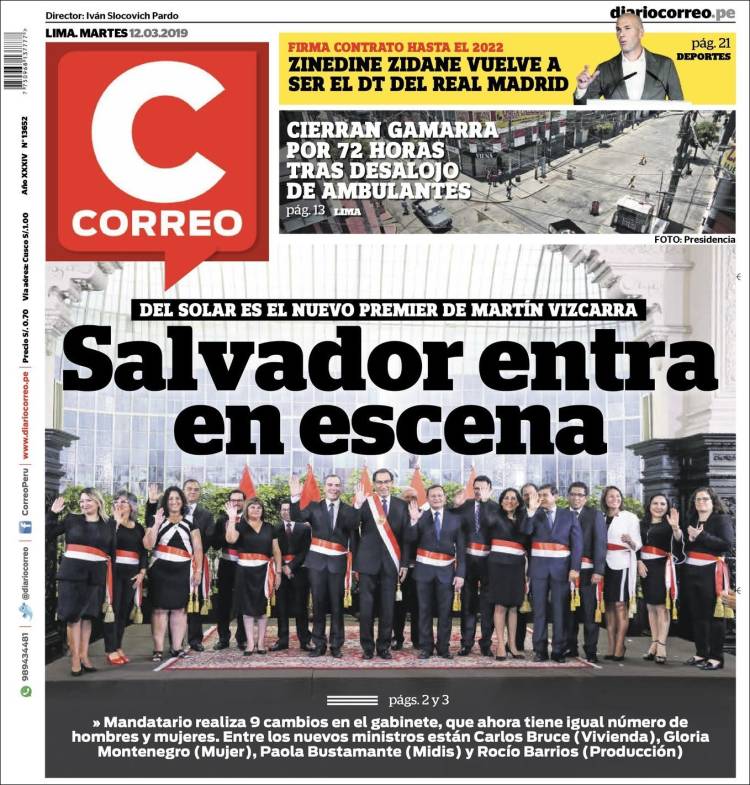 Portada de Diario Correo (Perú)