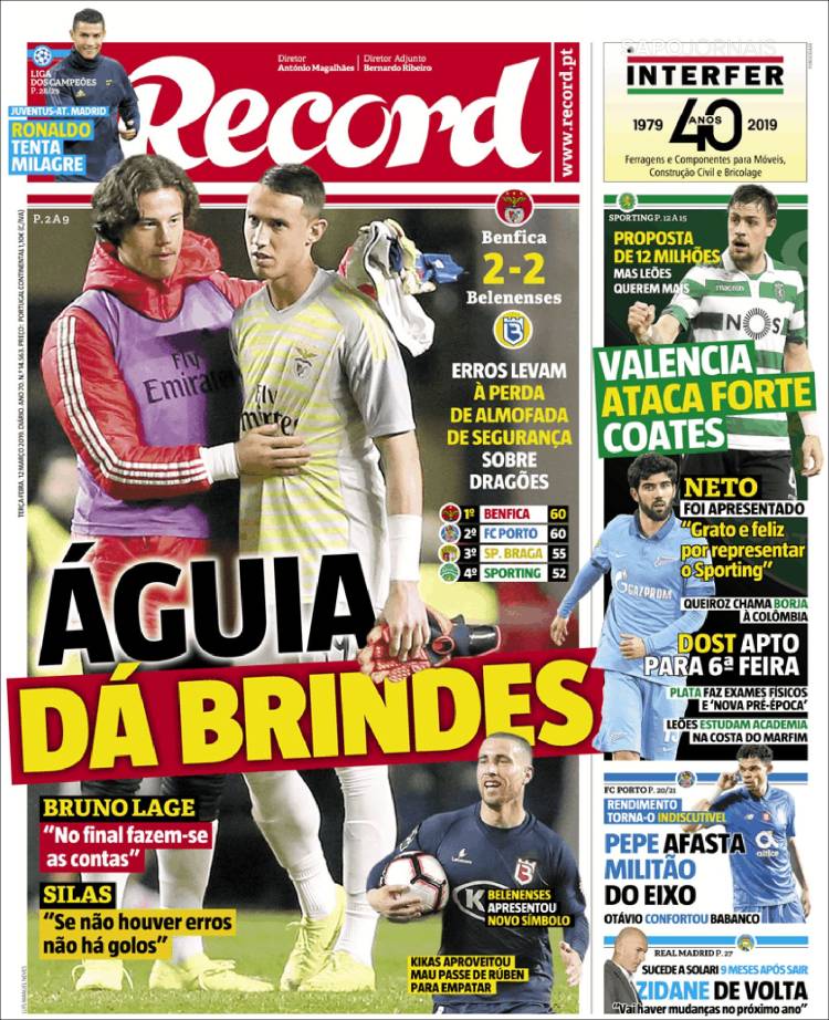 Portada de Record (Portugal)