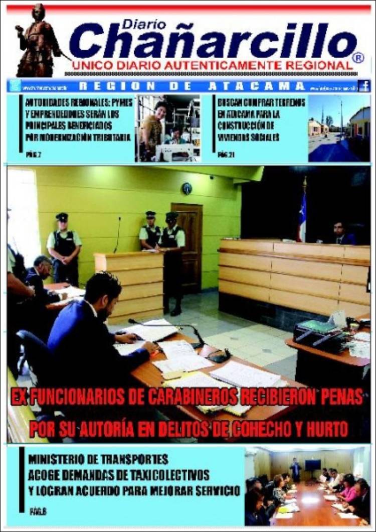 Portada de Diario Chañarcillo (Chile)