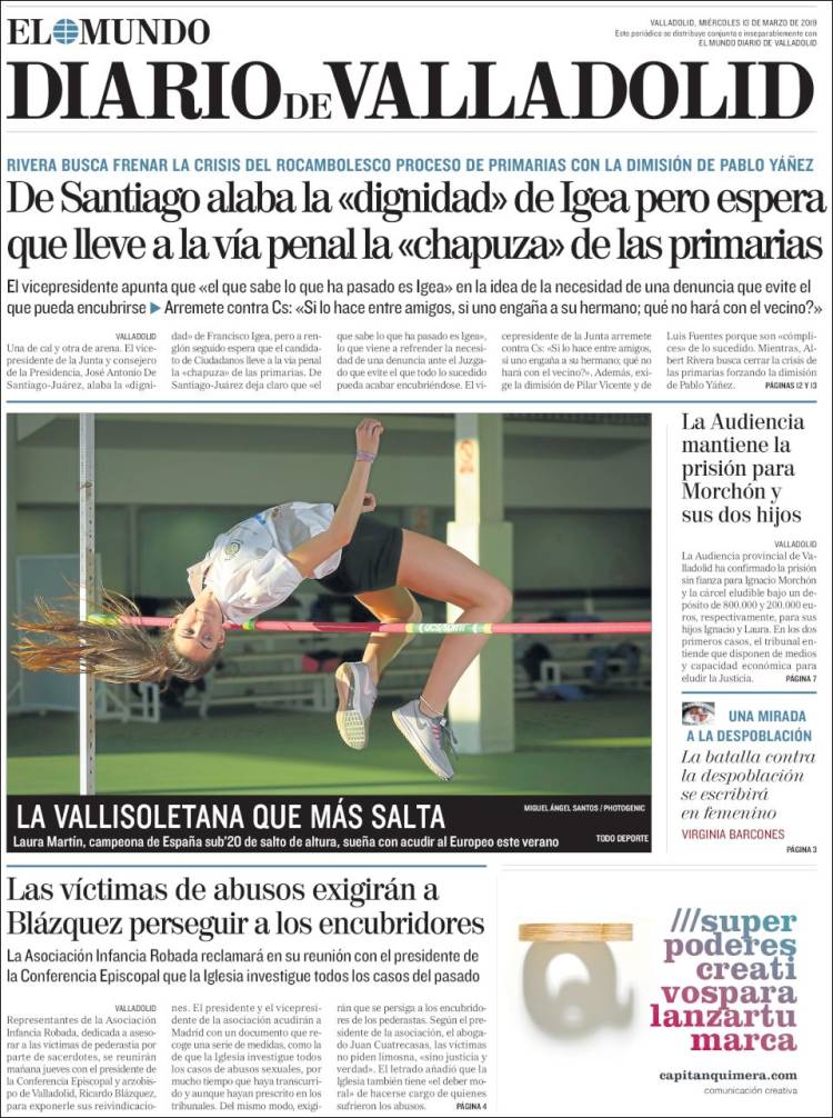 Portada de Diario de Valladolid (Espa&ntilde;a)