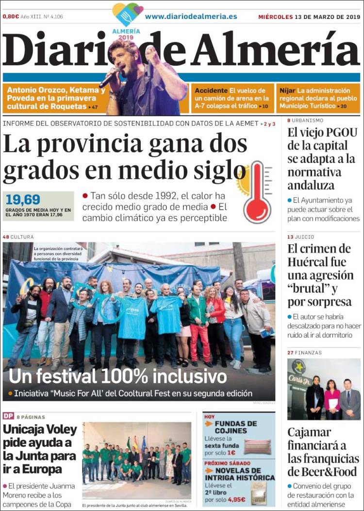 Portada de Diario de Almería (Espa&ntilde;a)