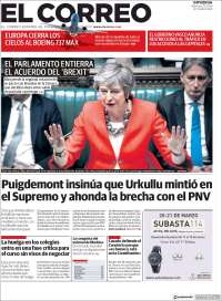 Portada de El Correo - Guipuzcoa (Espa&ntilde;a)