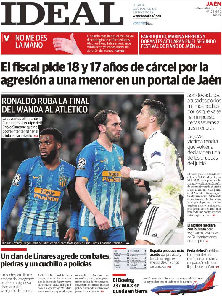 Portada de El Ideal de Jaén (Espa&ntilde;a)