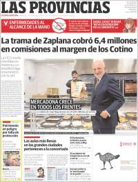Portada de Las Provincias (Espa&ntilde;a)