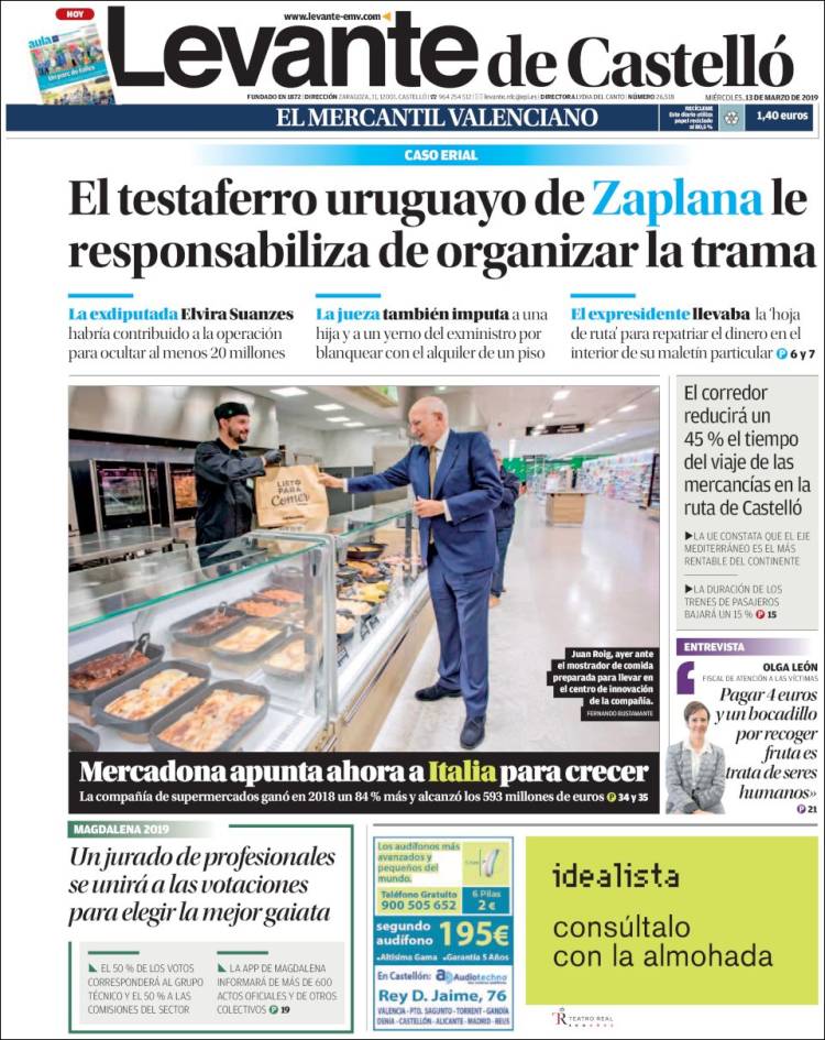 Portada de Levante de Castelló (Espa&ntilde;a)