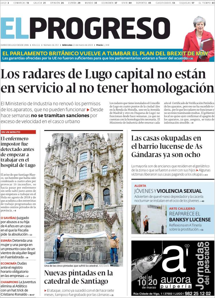 Portada de El Progreso (Espa&ntilde;a)